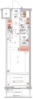 ハーモニーレジデンスパレスフロント【2階】の間取り