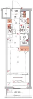 ハーモニーレジデンスパレスフロント【1階】の間取り
