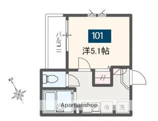 MELDIA相武台前【1階】の間取り