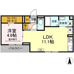 D PAINA松見町【3階】の間取り