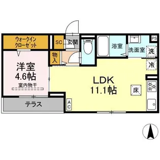 D PAINA松見町【1階】の間取り