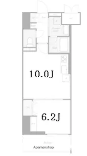 ラフィシア関内【10階】の間取り