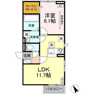 リューベ【1階】の間取り