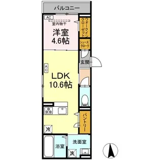 D PAINA 桜ヶ丘【3階】の間取り