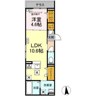 D PAINA 桜ヶ丘【1階】の間取り