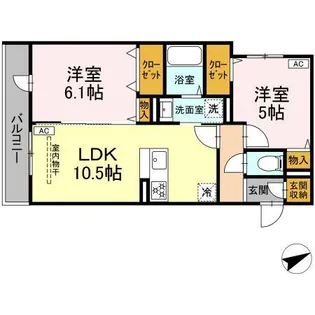 グリーンハウス【3階】の間取り