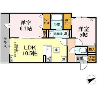 グリーンハウス【1階】の間取り