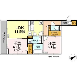 トレビ・フォンタナ【1階】の間取り