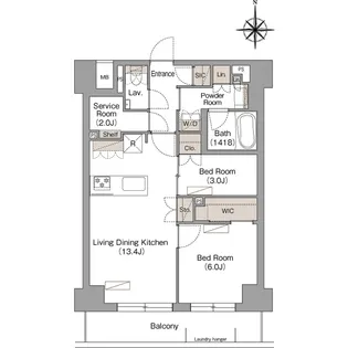 ヴェール・クレール武蔵小杉【1階】の間取り