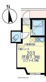 ユナイト石川町スウィートインペリアル【2階】の間取り