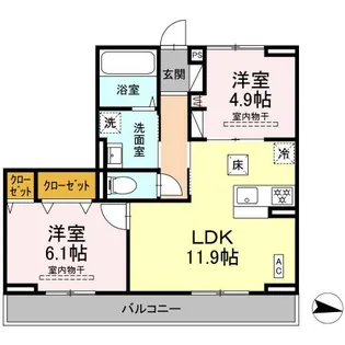 COSMET湘南平塚【1階】の間取り