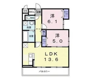 フォレストハイム【1階】の間取り