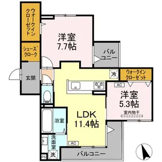 シェーンブルーメ横浜【3階】の間取り