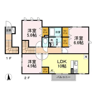 メゾンドレテ【2階】の間取り