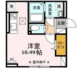 オークスさがみ野【1階】の間取り