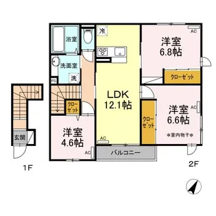セレーノ鶴巻【2階】の間取り