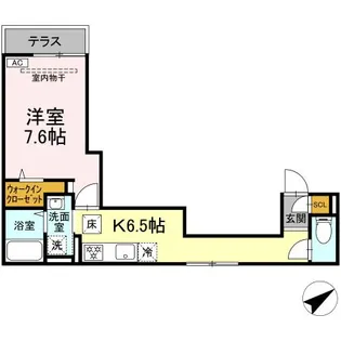 D’TRIBUTE西谷【1階】の間取り