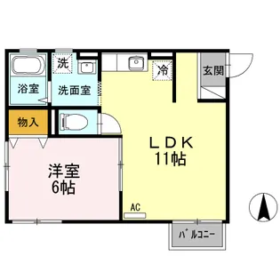 サバーブス相原【2階】の間取り