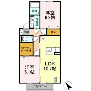 クレール秋桜【2階】の間取り