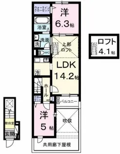ひだまりガーデンテラスⅠ【2階】の間取り