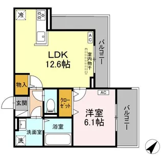 D’BLESS上大岡【3階】の間取り