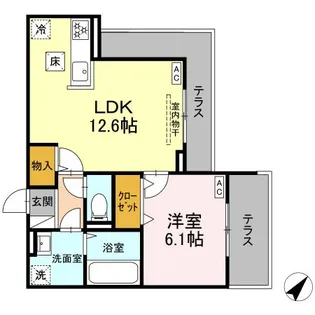 D’BLESS上大岡【1階】の間取り