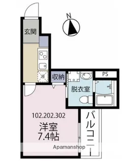 グランジュテ追浜パークテラス【1階】の間取り