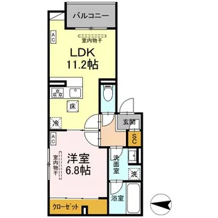ボアブロンシュ深見【1階】の間取り