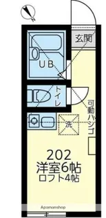 ユナイト文庫ミラフローレス【2階】の間取り