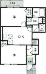 タルタルギーナ 弐番館【1階】の間取り