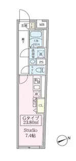 スカイコートリュクス品川大崎【401号室号室】の間取り
