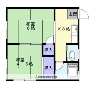 第二浅野アパート【2階】の間取り