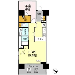 リーラ横浜川和町【9階】の間取り