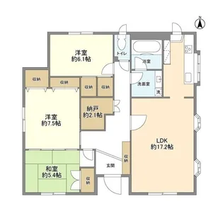 上の宮1丁目1階住宅部分【1階】の間取り
