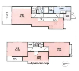 神奈川県横浜市瀬谷区阿久和南1丁目【一戸建】の間取り
