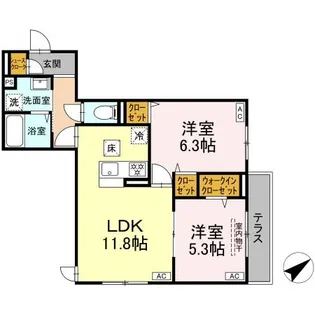 D PAINA 井土ケ谷中町【1階】の間取り