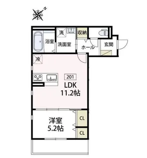 カーサ・ルピナス【101号室号室】の間取り