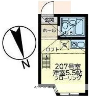 ユナイト南太田ジヴェルニー【2階】の間取り