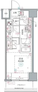 クレヴィスタ横浜関内Ⅱ【2階】の間取り