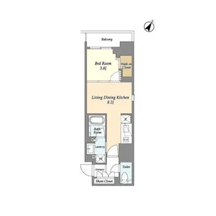 リビオメゾン横濱大通り公園【7階】の間取り