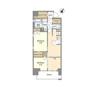 リビオメゾン横濱大通り公園【8階】の間取り