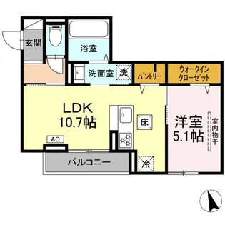 D PAINA 小机町II【1階】の間取り