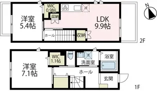 ボンシック片瀬【101号室号室】の間取り
