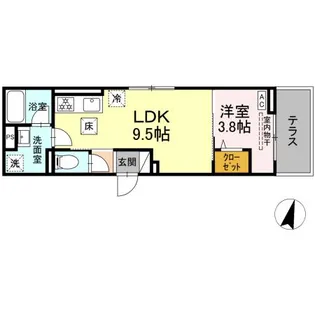 D PAINA 登戸新町【1階】の間取り