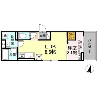 D PAINA 登戸新町【2階】の間取り