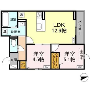 D PAINA EGAWA I【3階】の間取り