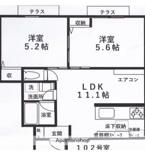 アドラブール【1階】の間取り