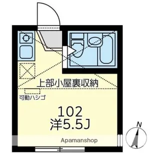 ユナイト上町ウィラッコディー【1階】の間取り