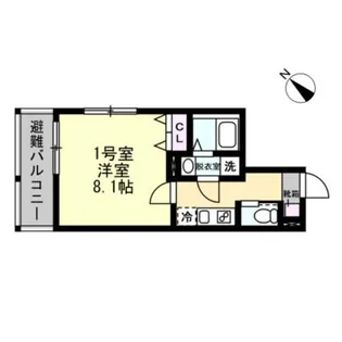 ベイルーム横須賀久里浜【1階】の間取り