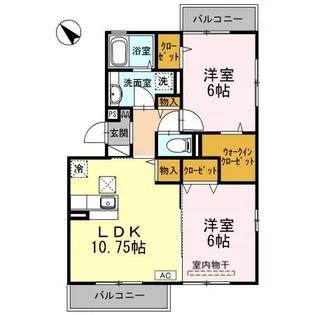 グリシーヌ【3階】の間取り
